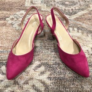 Torrid Hot Pink Suede Kitten Heel
